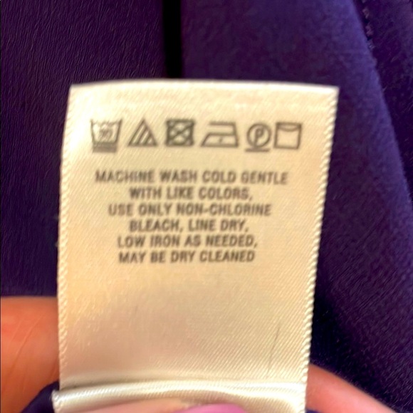 Anthropologie Maeve Purple Wrap Dress with Cap Sleeves V Neck Size XS - Picture 12 of 13